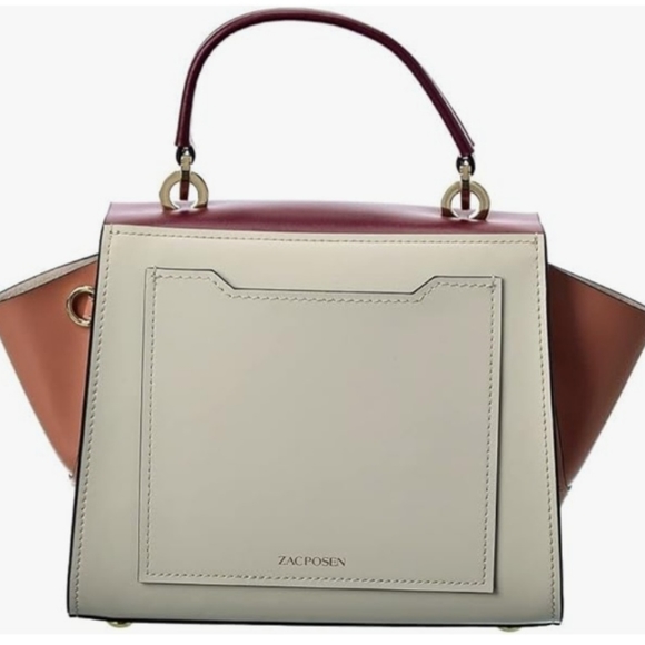 ZAC Zac Posen Eartha Top-Handle Crossbody - Color-Block Cabernet - Picture 2 of 6